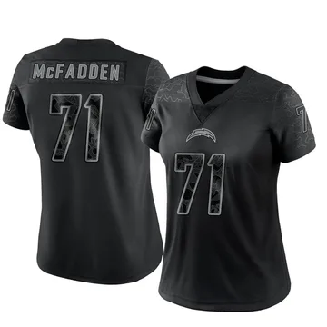 Women's Nike Los Angeles Chargers Jordan McFadden Black Reflective Jersey - Limited