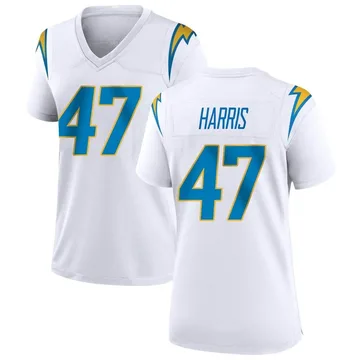 Women's Nike Los Angeles Chargers Josh Harris White Jersey - Game