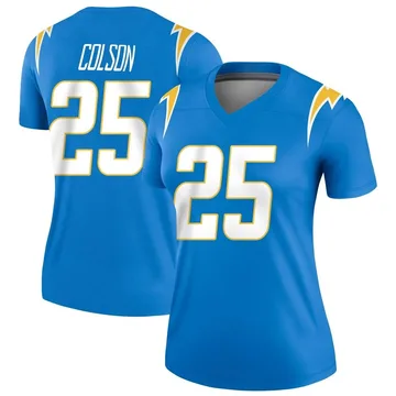 Women's Nike Los Angeles Chargers Junior Colson Blue Powder Jersey - Legend