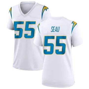 Women's Nike Los Angeles Chargers Junior Seau White Jersey - Game