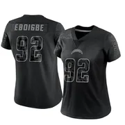 Women's Nike Los Angeles Chargers Justin Eboigbe Black Reflective Jersey - Limited