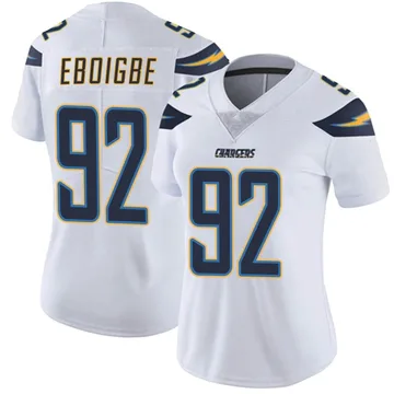 Women's Nike Los Angeles Chargers Justin Eboigbe White Vapor Untouchable Jersey - Limited