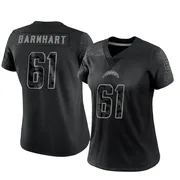 Women's Nike Los Angeles Chargers Karsen Barnhart Black Reflective Jersey - Limited