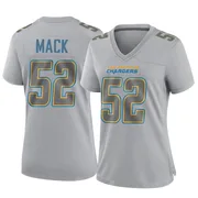 Women's Nike Los Angeles Chargers Khalil Mack Gray Atmosphere Fashion Jersey - Game