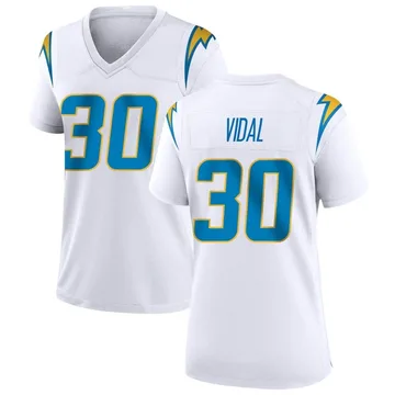 Women's Nike Los Angeles Chargers Kimani Vidal White Jersey - Game