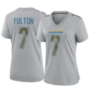 Women's Nike Los Angeles Chargers Kristian Fulton Gray Atmosphere Fashion Jersey - Game