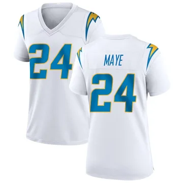 Women's Nike Los Angeles Chargers Marcus Maye White Jersey - Game