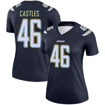 Women's Nike Los Angeles Chargers McCallan Castles Navy Jersey - Legend