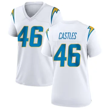 Women's Nike Los Angeles Chargers McCallan Castles White Jersey - Game