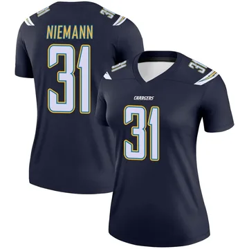 Women's Nike Los Angeles Chargers Nick Niemann Navy Jersey - Legend