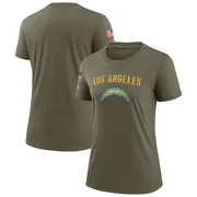 Women's Nike Los Angeles Chargers Olive 2022 Salute To Service T-Shirt - Legend