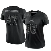 Women's Nike Los Angeles Chargers Otito Ogbonnia Black Reflective Jersey - Limited