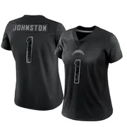 Women's Nike Los Angeles Chargers Quentin Johnston Black Reflective Jersey - Limited