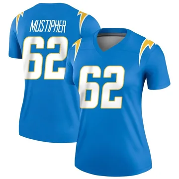 Women's Nike Los Angeles Chargers Sam Mustipher Blue Powder Jersey - Legend