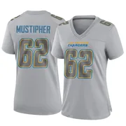 Women's Nike Los Angeles Chargers Sam Mustipher Gray Atmosphere Fashion Jersey - Game