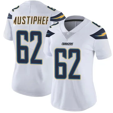 Women's Nike Los Angeles Chargers Sam Mustipher White Vapor Untouchable Jersey - Limited