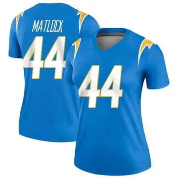 Women's Nike Los Angeles Chargers Scott Matlock Blue Powder Jersey - Legend