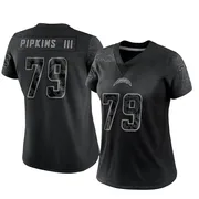 Women's Nike Los Angeles Chargers Trey Pipkins III Black Reflective Jersey - Limited