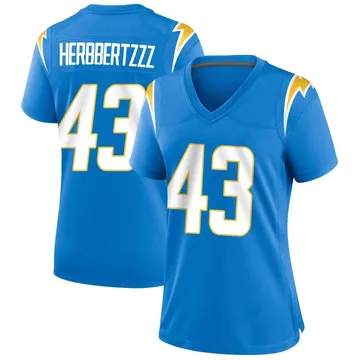 Women's Nike Los Angeles Chargers Troy Dye Blue Powder Alternate Jersey - Game