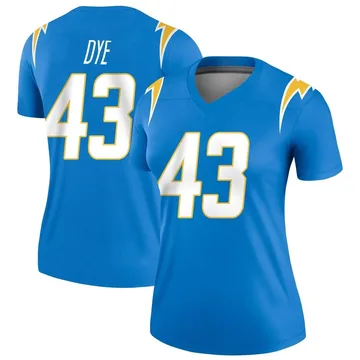 Women's Nike Los Angeles Chargers Troy Dye Blue Powder Jersey - Legend