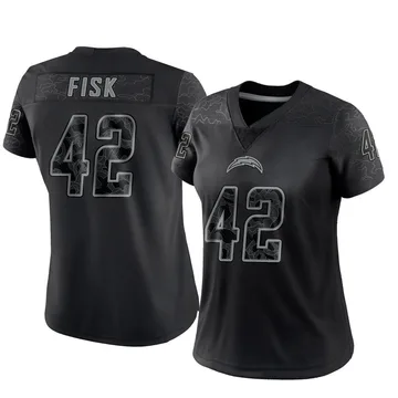 Women's Nike Los Angeles Chargers Tucker Fisk Black Reflective Jersey - Limited