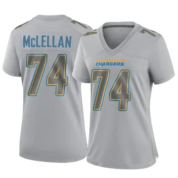 Women's Nike Los Angeles Chargers Tyler McLellan Gray Atmosphere Fashion Jersey - Game