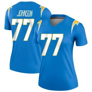 Women's Nike Los Angeles Chargers Zion Johnson Blue Powder Jersey - Legend