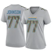 Women's Nike Los Angeles Chargers Zion Johnson Gray Atmosphere Fashion Jersey - Game