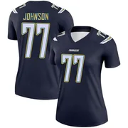 Women's Nike Los Angeles Chargers Zion Johnson Navy Jersey - Legend