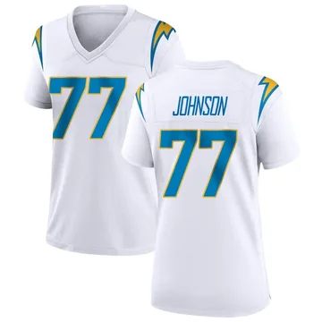 Women's Nike Los Angeles Chargers Zion Johnson White Jersey - Game