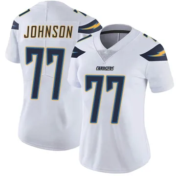 Women's Nike Los Angeles Chargers Zion Johnson White Vapor Untouchable Jersey - Limited