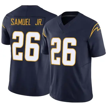 Lids Asante Samuel Jr. Los Angeles Chargers Fanatics Authentic Game-Used  #26 Navy Jersey vs. Seattle Seahawks on October 23, 2022