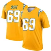 Youth Nike Los Angeles Chargers CJ Okoye Gold Inverted Jersey - Legend