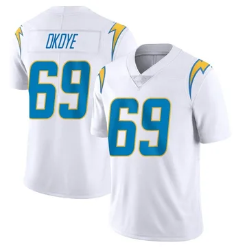 Youth Nike Los Angeles Chargers CJ Okoye White Vapor Untouchable Jersey - Limited