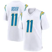 Youth Nike Los Angeles Chargers Cameron Dicker White Jersey - Game