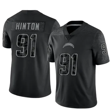 Youth Nike Los Angeles Chargers Christopher Hinton Black Reflective Jersey - Limited