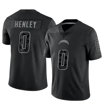 Youth Nike Los Angeles Chargers Daiyan Henley Black Reflective Jersey - Limited