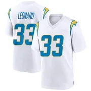 Youth Nike Los Angeles Chargers Deane Leonard White Jersey - Game