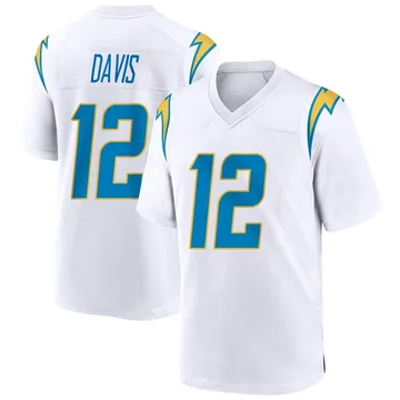 Youth Nike Los Angeles Chargers Derius Davis White Jersey - Game