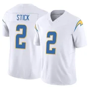 Youth Nike Los Angeles Chargers Easton Stick White Vapor F.U.S.E. Jersey - Limited