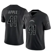 Youth Nike Los Angeles Chargers Eli Apple Black Reflective Jersey - Limited