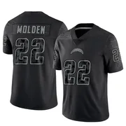 Youth Nike Los Angeles Chargers Elijah Molden Black Reflective Jersey - Limited