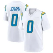 Youth Nike Los Angeles Chargers Emany Johnson White Jersey - Game