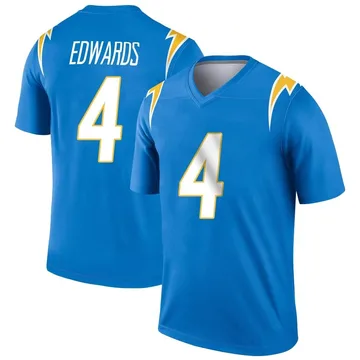 Youth Nike Los Angeles Chargers Gus Edwards Blue Powder Jersey - Legend