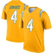 Youth Nike Los Angeles Chargers Gus Edwards Gold Inverted Jersey - Legend