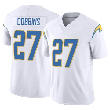 Youth Nike Los Angeles Chargers J.K. Dobbins White Vapor F.U.S.E. Jersey - Limited