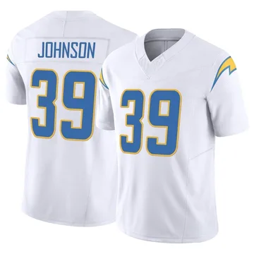 Youth Nike Los Angeles Chargers Jaylen Johnson White Vapor F.U.S.E. Jersey - Limited