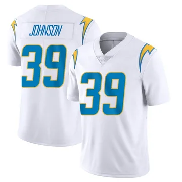 Youth Nike Los Angeles Chargers Jaylen Johnson White Vapor Untouchable Jersey - Limited