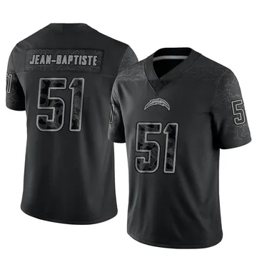 Youth Nike Los Angeles Chargers Jeremiah Jean-Baptiste Black Reflective Jersey - Limited