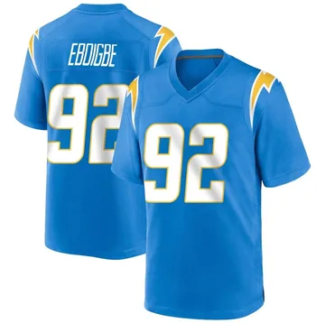 Youth Nike Los Angeles Chargers Justin Eboigbe Blue Powder Alternate Jersey - Game